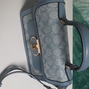 Elegant Blue Designer Handbag